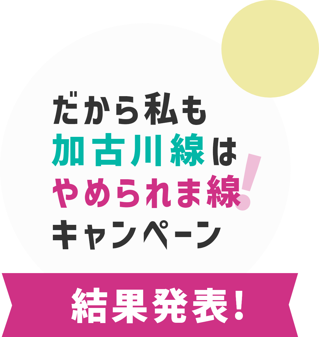 だから私も加古川線はやめられま線！キャンペーン結果発表